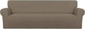 PureFit Stretch Couch Covers for Sofa 4 Seater Slipcovers Natural | 1-Piece by PureFit