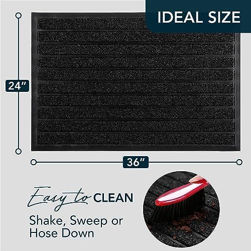 ubdyo Extra Durable Door Mat Outside Entrance | Dirt Trapping, Non-Slip Backing - Image 2