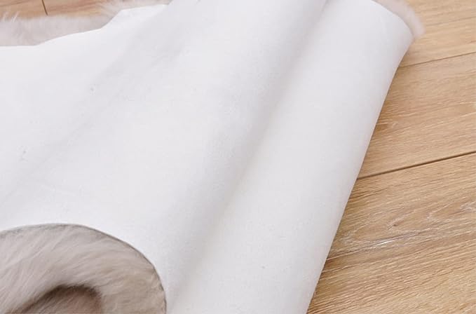 HUAHOO Premium Genuine Sheepskin Rug Linen Real Australia Sheepskin Natural - Image 5