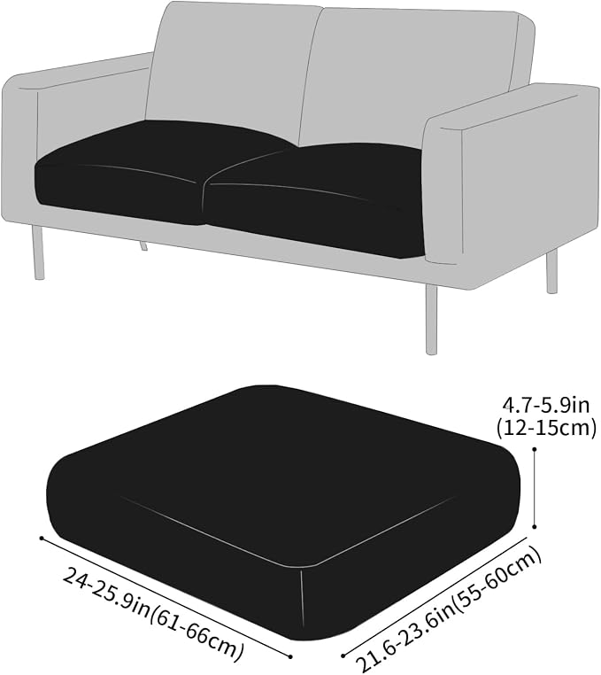 Fuloon Faux Leather Couch Cushion Slipcover, Waterproof Stretch Covers - Image 3
