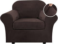 H.VERSAILTEX Rich Velvet Stretch 2 Piece Cover Chair Slipcover Sofa Cover by HVERSAILTEX