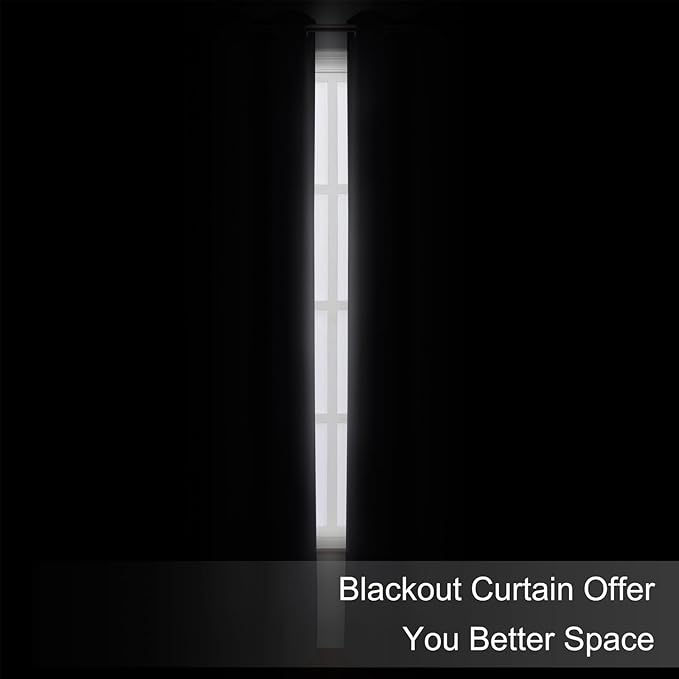 Dark Grey Thermal Blackout Curtains/38 x 84 Inch/Set of 2 Panels Room Darkening - Image 3