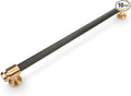 10 Pack 10 inch(254mm) Matte Black and Champagne Bronze Kitchen Cabinet Handles Knurled Cabinet Pulls Black Drawer Pulls Kitchen Cabinet Hardware Kitchen Handles