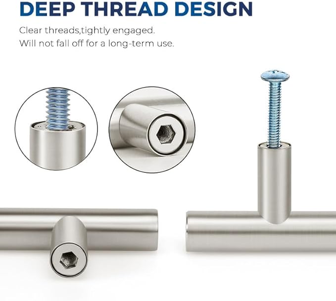 JOY DECOR 20 Pack Cabinet Knobs, Brushed Nickel Cabinet Handles, 2in Kitchen Cabient Knobs, Single Hole Drawer Knobs for Dresser Drawers