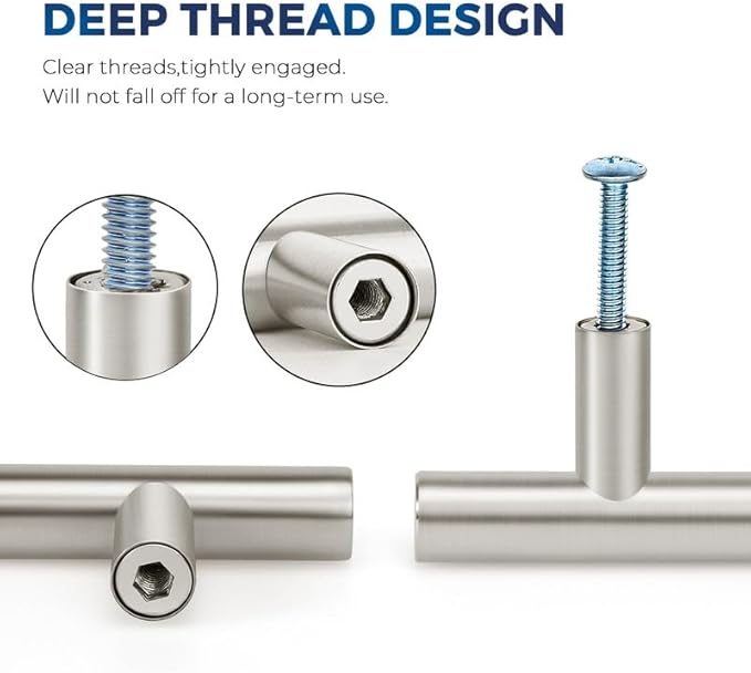 JOY DECOR 45 Pack Cabinet Knobs, Brushed Nickel Cabinet Handles, 2in Kitchen Cabient Knobs, Single Hole Drawer Knobs for Dresser Drawers