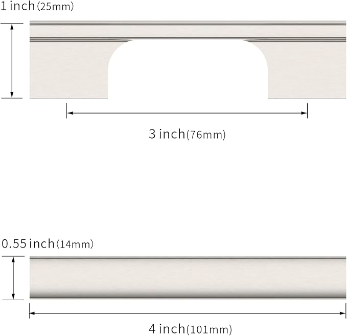 Asidrama 10 Pack 3 Inch(76mm) Brushed Satin Nickel Kitchen Cabinet Handles, Cabinet Pulls Kitchen Cabinet Hardware for Cupboard Drawer Pulls