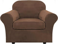 H.VERSAILTEX Rich Velvet Stretch 2 Piece Cover Chair Slipcover Sofa Cover by HVERSAILTEX