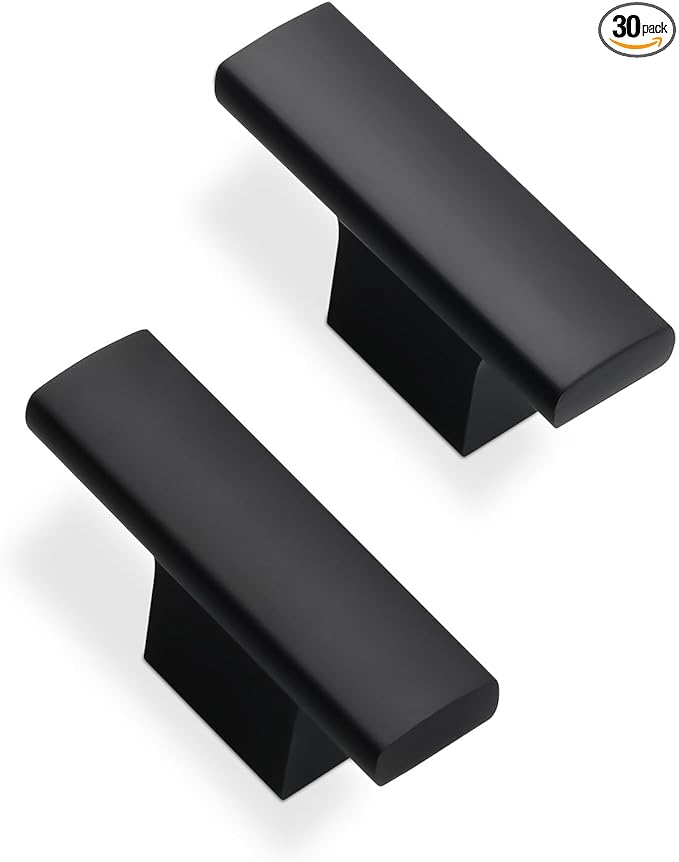 30 Pack Kitchen Cabinet Knobs Matte Black Cabinet Knobs Black Drawer Knobs Solid Kitchen Hardware