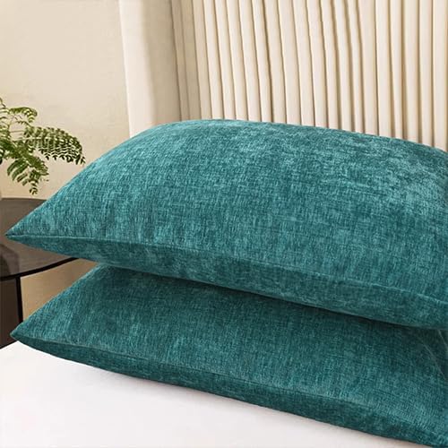 CaliTime Decorative Standard Throw Pillow Covers 26 X 20 Inches Teal | Pack of 2 - Image 3