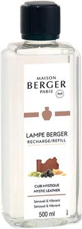 Maison Berger - Mystic Leather - Lampe Berger Fragrance Refill Oil for Home Diffusers - Luxury Air Freshener with Blackberries, Rose & Leather Notes - 16.9 Fl Oz (500ml)