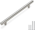 homdiy Brushed Nickel Cabinet Pulls Cabinet Handles, 6-1/4in(160mm) Center to Center Dresser Drawer Handles Silver Drawer Pulls for Kitchen, Bedroom, Bathroom, Wardrobe Hardware