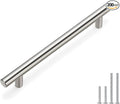 homdiy (200 Pack Drawer Pulls Brushed Nickel Cabinet Pulls HD201SN Cabinet Hardware Euro Style Drawer Handles 6-1/4in Hole Centers Kitchen Cabinet Handles Cupboard Handles