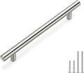 homdiy (400 Pack Drawer Pulls Brushed Nickel Cabinet Pulls HD201SN Cabinet Hardware Euro Style Drawer Handles 6-1/4in Hole Centers Kitchen Cabinet Handles Cupboard Handles