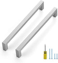 Ravinte 20 Pack Brushed Nickel Kitchen Cabinet Handles 8 Inch Cabinet Pulls Square Kitchen Hardware for Cabinet Drawer Pulls Drawer Handles Come with Screwdriver