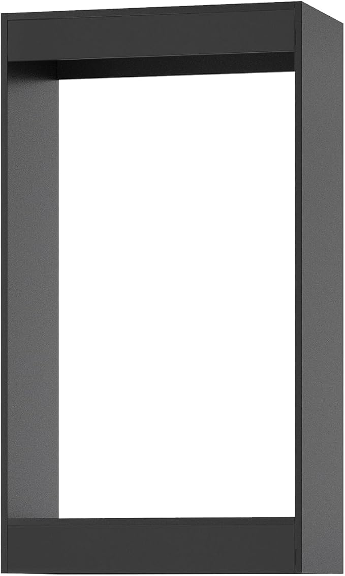 ROOMTEC 28.5" Double Hanging Closet Unit, Modular Closet System with Hanging Rod, Wardrobe Organizer for Bedroom or Walk-in Closet, Wall Mounted, Customizable Clothes Storage Unit, Black