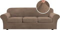 H.VERSAILTEX High Stretch Sofa Slipcover 4 Piece Cover Velvet Furniture by HVERSAILTEX