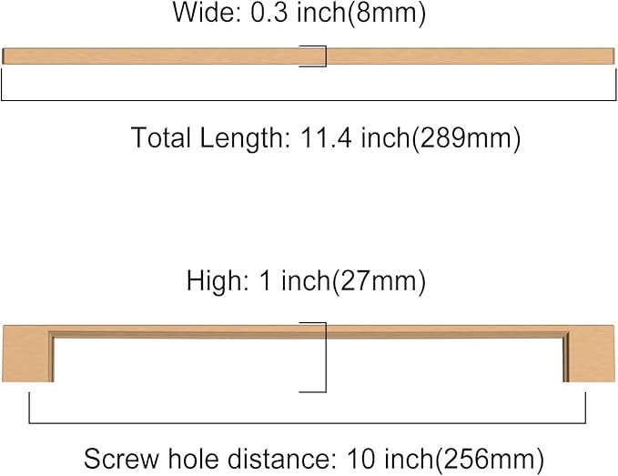 10 Pack Champagne Bronze Cabinet Pulls - 10 Inch Handles for Cabinets, Dressers, and Doors - Kitchen and Other Cabinet Hardware