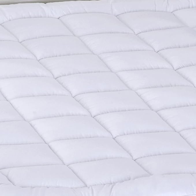 Royal Hotel Bedding Mattress Topper, King, 2 Inches Hypoallergenic Overfilled Down Alternative Anchor Bands Mattress Topper