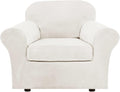 H.VERSAILTEX Rich Velvet Stretch 2 Piece Chair Cover Chair Slipcover Sofa Cover by HVERSAILTEX