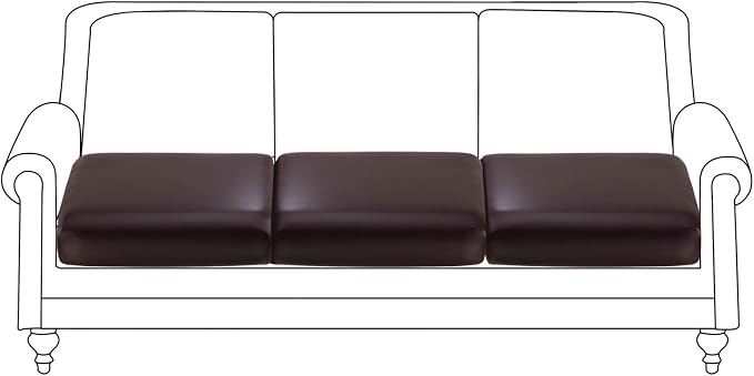 Fuloon Faux Leather Couch Cushion Slipcover, Waterproof Stretch Covers by Fuloon