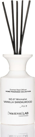 M&SENSE Minimalist Large Reed Diffuser 300ml, Vanilla Sandalwood Scented with Natural Essential Oils, Long Lasting with 7 Sticks, Non-Toxic Home Fragrance for Bedroom, Bathroom Decor