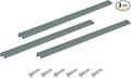uxcell Cabinet Finger Edge Pull, 3pcs 500mm / 19.69" Aluminum Alloy Back Mount Hidden Cabinet Pulls Concealed Handle for Home Kitchen Drawer Cabinet, Gray