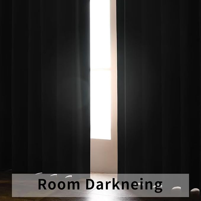 Joydeco Blackout Curtains 96 Inches Long, Thermal Insulated Black Out Curtains - Image 9