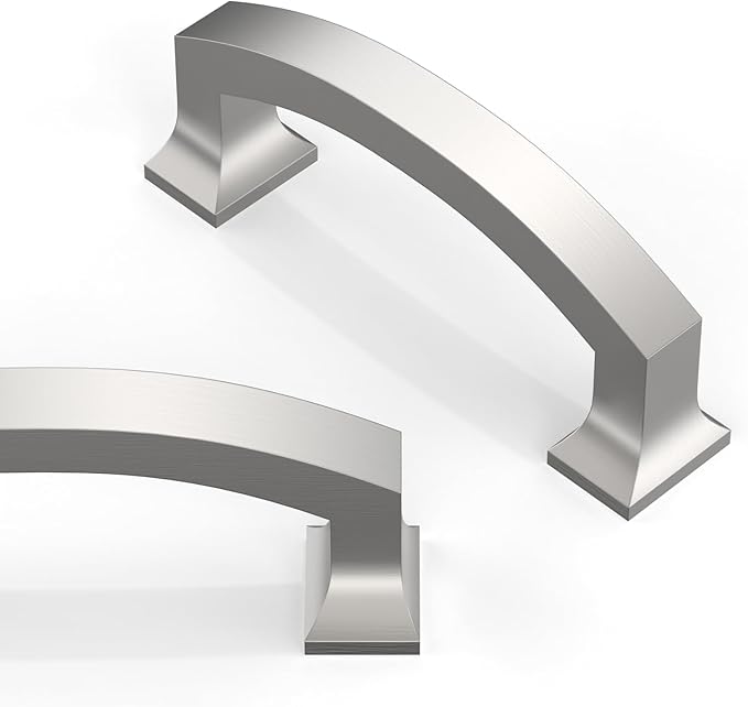10 Pack Brushed Satin Nickel Cabinet Pulls 3 Inch(76mm) Kitchen Cabinet Handles Solid Zinc Alloy Cabinet Hardware Drawer Pulls