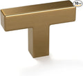 goldenwarm 10 Pack Cabinet Handles Champagne Bronze Cabinet Knobs Champagne Drawer Knobs Bronze Drawer Pulls Kitchen Dresser Hardware T Bar Square Hardware for Bedroom Kitchen Dresser