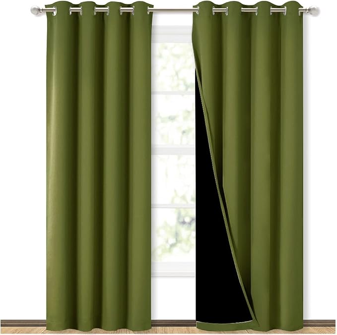 NICETOWN 100% Blackout Curtain Set, Thermal Insulated & Energy Efficiency by NICETOWN
