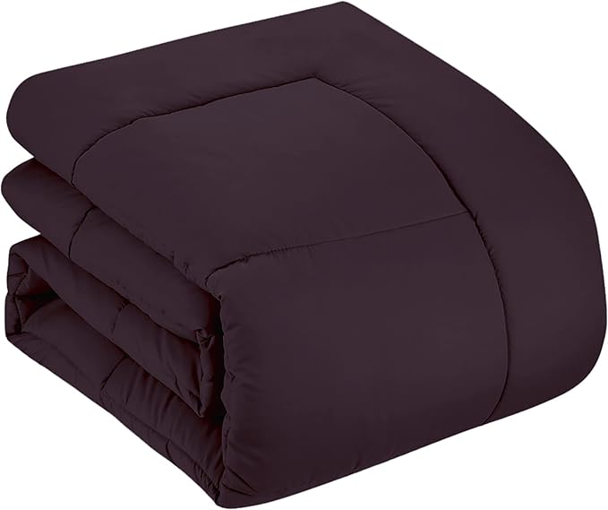 King Size Comforter Set with Sheets - 7-Piece Bedding Collection - 1 Comforter, 1 Fitted Sheet, 1 Flat, 4 Pillowcases - Deep Pocket - Soft & Breathable Premium Quality - Ideal for All Seasons, Purple