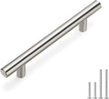 homdiy Kitchen Cabinet Handles Brushed Nickel Cabinet Pulls 96mm 3-3/4 inch Hole Centers - HD201SN,1 Pack T Bar Cupboard Drawer Pulls Stainless Steel