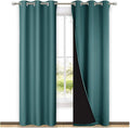 NICETOWN Complete 100% Blackout Curtain Set, Thermal Insulated & Energy by NICETOWN