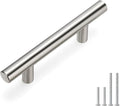Homdiy 2-1/2 Inch Brushed Nickel Kitchen Cabinet Handles - 400 Pack Square Pulls Hardware for Cabinets, Cupboards