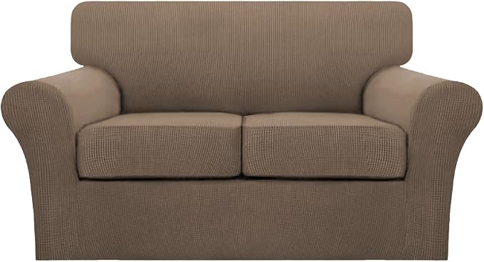 Turquoize 3 Piece Sofa Covers for 2 Cushion Couch Sofa Slipcover Soft Couch by Turquoize