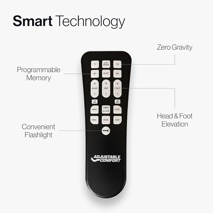 Classic Adjustable Base - Twin XL - Head & Foot Incline - Wireless Remote with Memory - Easy Set Up - Zero Clearance - Zero Gravity - Durable Frame