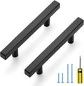 Ravinte Black Cabinet Handles 30 Pack 3-1/2 inch Matte Black Square Cabinet Pulls Kitchen Hardware 6 inch Overall Length Kitchen Drawer Pulls