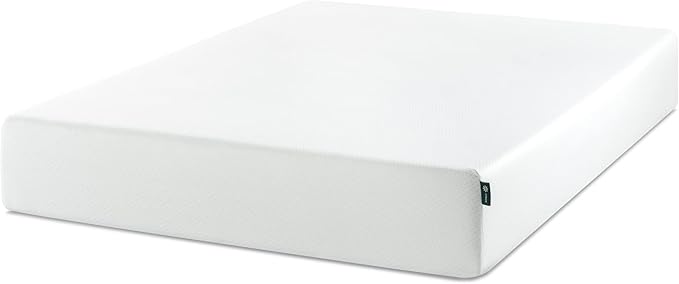 ZINUS 10 Inch Green Tea Memory Foam Mattress, King, Fiberglass Free, Patented Custom Contour Support, Sturdy Base Foam, CertiPUR-US Certified, Mattress in A Box, White