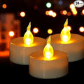 LED Tea Lights Candles- 24PACK Warm Yellow Flameless Candles Realistic and Bright Flickering Long Lasting 200Hours for Holiday Celebration,Party,Home Decoration,Battery Operated