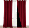 NICETOWN Cold Blocking 100% Blackout Curtains, Durable and Soft Black Lined by NICETOWN