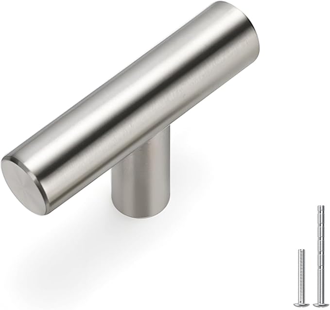homdiy 400Pack Cabinet Knobs - Brushed Nickel Drawer & Door Knobs - 2in Modern Cabinet Hardware for Kitchen & Dresser Drawers