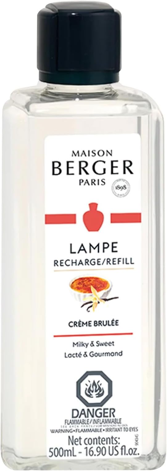 Creme Brulee | Lampe Berger Fragrance Refill by Maison Berger | for Home Fragrance Oil Diffuser | Purifying and perfuming Your Home | 16.9 Fluid Ounces - 500 milliliters | Made in France