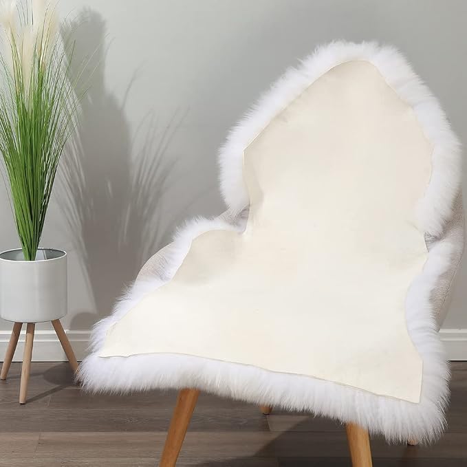 IRIWOOL Premium Genuine Fur Sheepskin Rug Real Australia Sheepskin Natural - Image 7