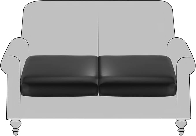 Fuloon Faux Leather Couch Cushion Slipcover, Waterproof Stretch Covers by Fuloon