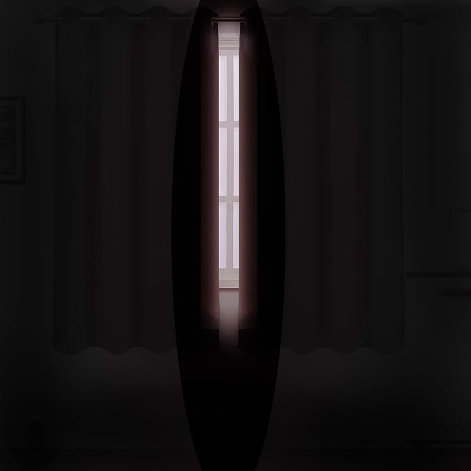 Coral Blackout Curtains 52 x 63 Inch Length/Set of 2 Curtain Panels/Thermal - Image 3