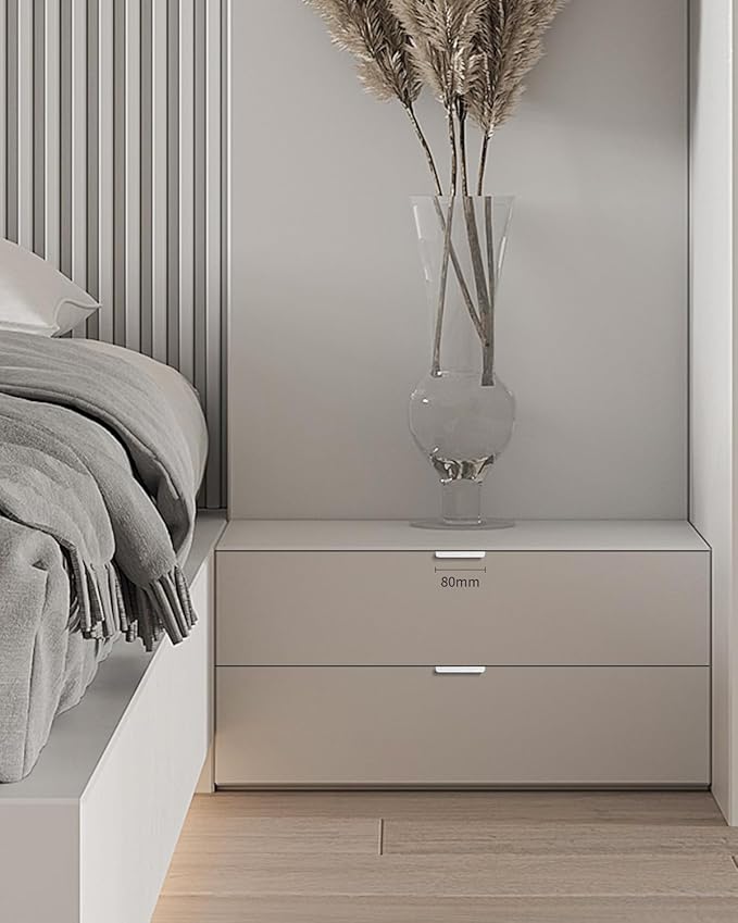 5 Pack 3 inch self Adhesive Cabinet pulls Silvery Finger pulls for cabinets Stick on Handles Concealed Cabinet Handles Edge pulls for Drawer Pull Seam Drawer Flat