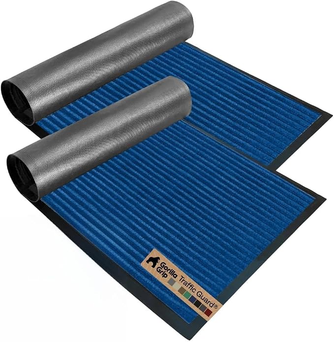 GORILLA GRIP Waterproof Traffic Guard Door Mat, 2 Pack Indoor Outdoor Durable by Unknown