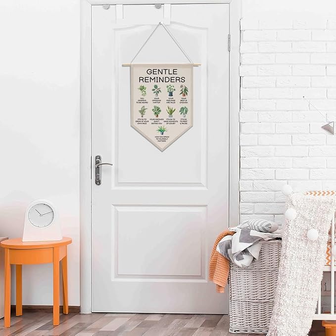 School Counselor Office Decor, Boho Teacher Decor Canvas Hanging Pennant Flag Banner Wall Sign Decor for Bedroom Classroom Playroom Game Room Front Door