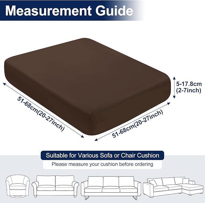 Smiry Waterproof Patio Cushion Covers, Stretch Outdoor Furniture Covers | Couch - Image 6