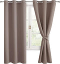Blackout Curtains for Bedroom, 42 x 63 Inches Length, 2 Panels | Thermal by Hiasan